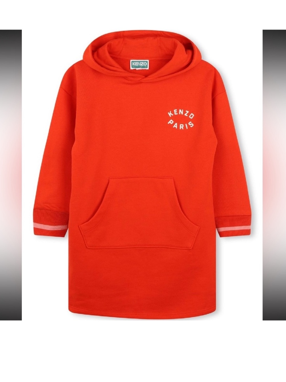 Kenzo Orange Hooded Sweat Dress 2T NWT